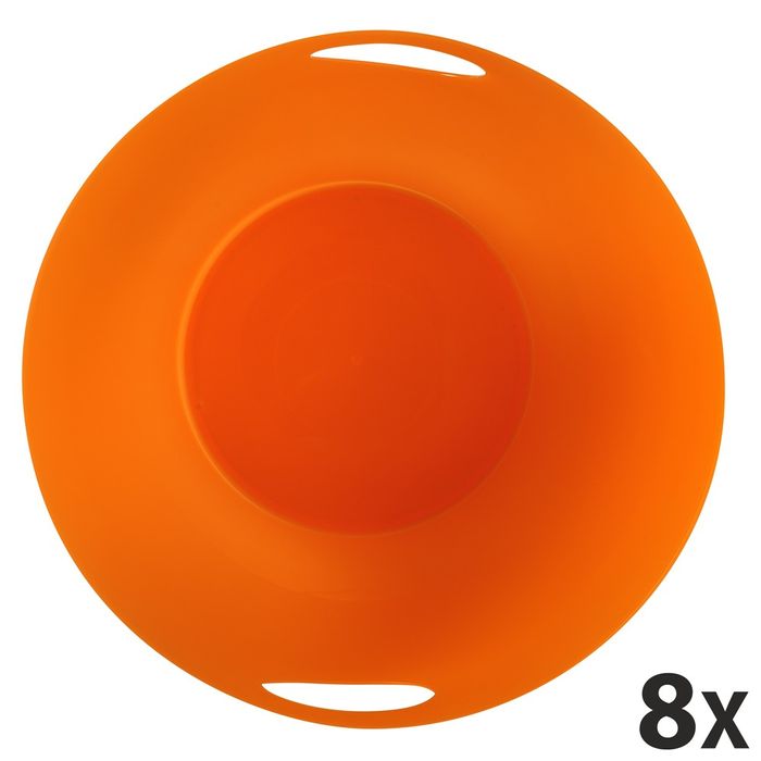 9002493032187-Exacompta Ecobin - 8 Corbeilles à papier 15L - orange translucide--0