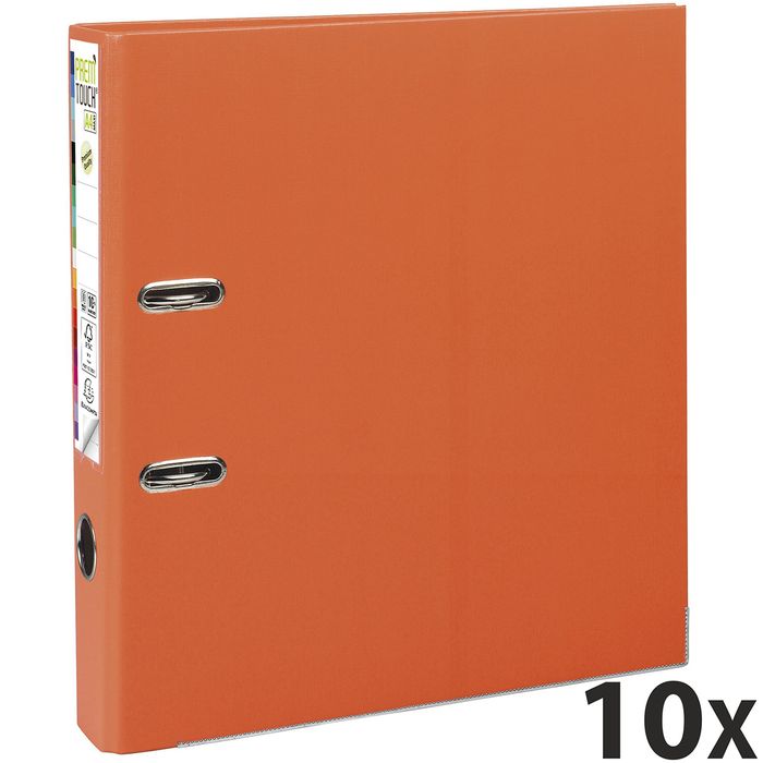 3130632531447-Exacompta Prem'Touch - 10 Classeurs à levier - Dos 50 mm - A4 Maxi - pour 400 feuilles - orange--0