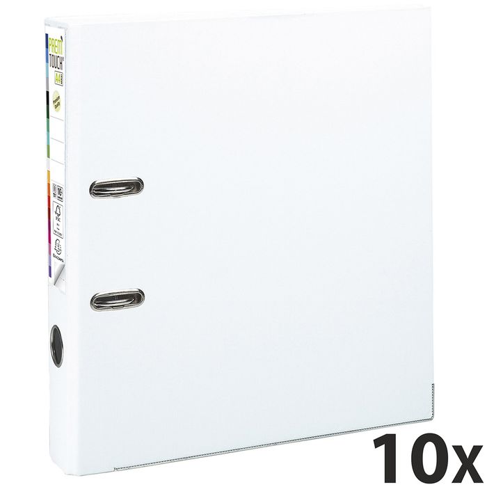 3130632531485-Exacompta Prem'Touch - 10 Classeurs à levier - Dos 50 mm - A4 Maxi - pour 400 feuilles - blanc--0