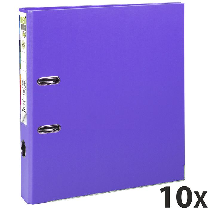 3130631531578-Exacompta Prem'Touch - 10 Classeurs à levier - Dos 50 mm - A4 Maxi - pour 400 feuilles - violet--0