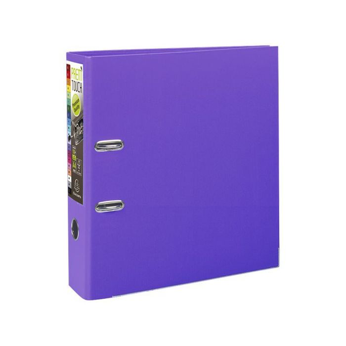 3130632533571-Exacompta Prem'Touch - 10 Classeurs à levier - Dos 80 mm - A4 Maxi - pour 600 feuilles - violet--1