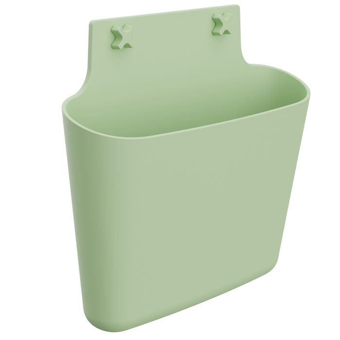 3660141280227-Corbeille murale XL - H 38,5 x L 40 x P 11,5 cm - vert--0