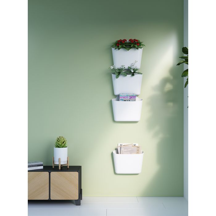 3660141280227-Corbeille murale XL - H 38,5 x L 40 x P 11,5 cm - vert--1