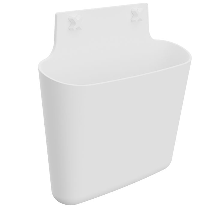 3660141280241-Corbeille murale XL - H 38,5 x L 40 x P 11,5 cm - blanc--0