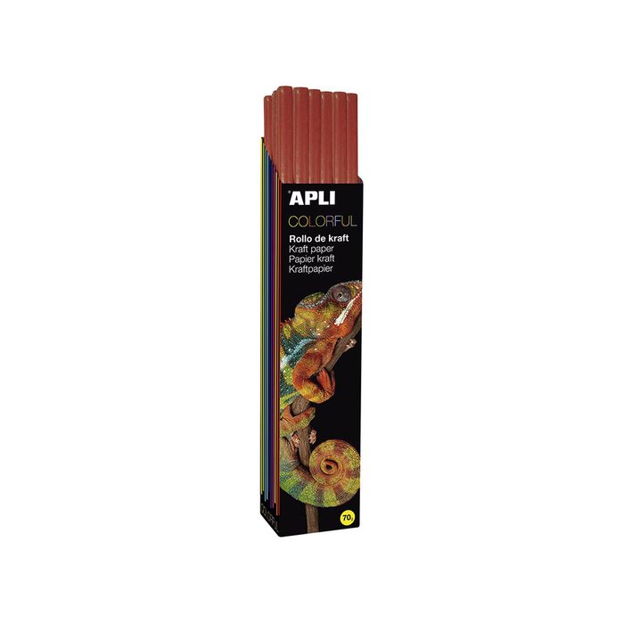 8410782144182-Apli Agipa - Papier cadeau kraft - 100 cm x 3 m - 70 g/m² - rouge--0