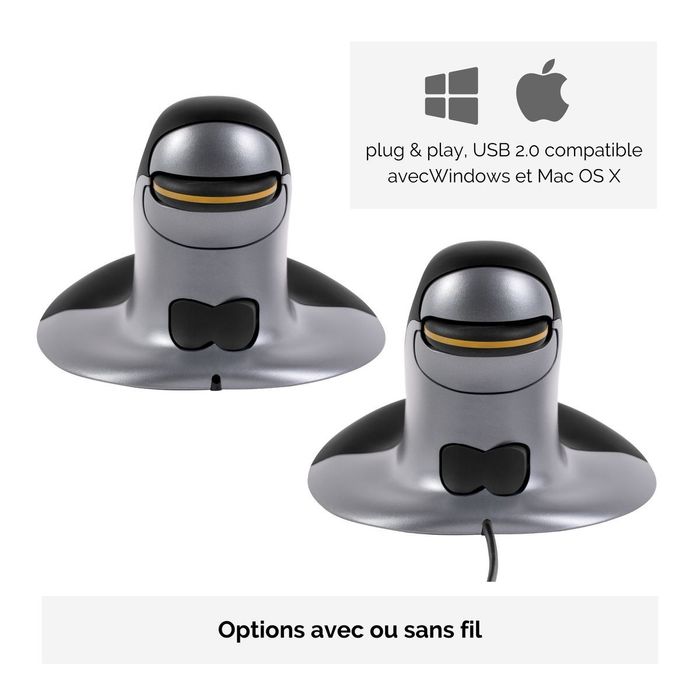 0043859735914-Fellowes - Souris verticale ambidextre Penguin sans fil - Grand--2