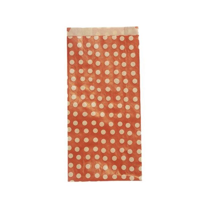 3329683941101-Clairefontaine - 50 Pochettes cadeau kraft - 15 cm x 6 cm x 31 cm - pois/fond rouge--0