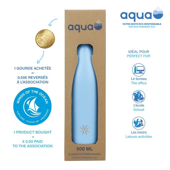 3135250122534-Aqua Pastel - Gourde Bouteille isotherme 500 ml - double paroi - disponible dans différentes couleurs --7