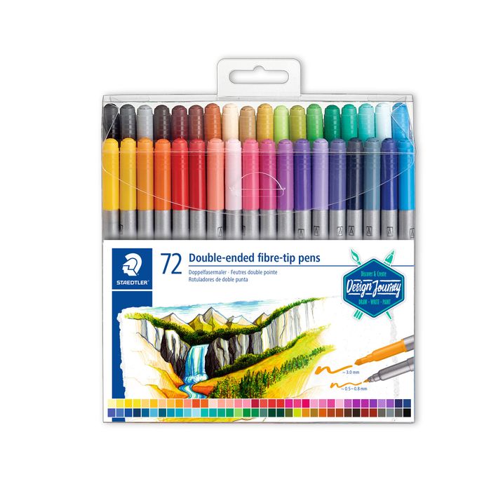 4007817042809-STAEDTLER - 72 Feutres de coloriage - double pointe fine--0