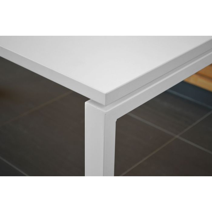 3700339873661-Bureau droit MT1 Elégance - L120 x P67 x H75 cm - pieds blancs - plateau blanc--3