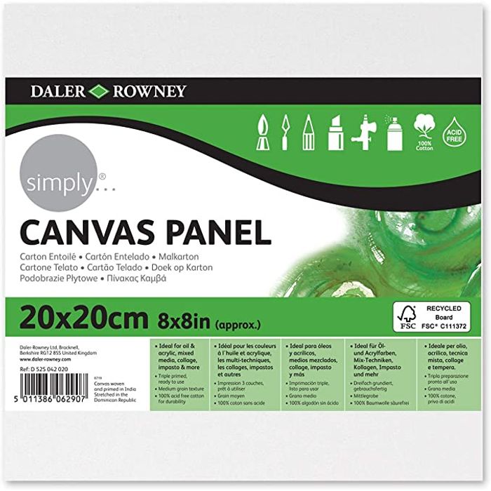 5011386062907-Daler-Rowney Simply - Carton entoilé - 20 x 20 cm--0