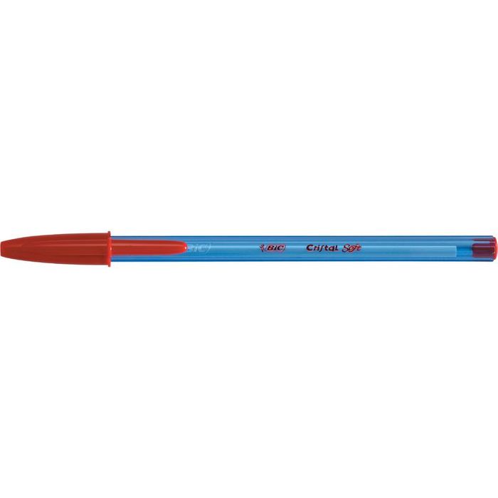 3086123339927-BIC Cristal SOFT - Stylo à bille - rouge - 1 mm--2