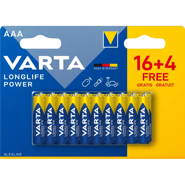 4008496026630-VARTA Longlife Power - 16+4 piles alcalines - AAA LR03--0