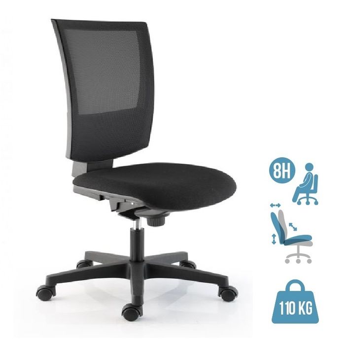 3660916001293-Fauteuil de bureau KILIMA - accoudoirs en option* - noir--0