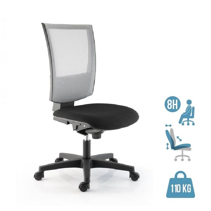 3660916001309-Fauteuil de bureau KILIMA - accoudoirs en option* - gris--0