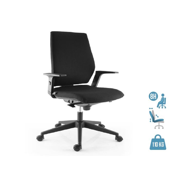 3660916001279-Fauteuil de bureau SPECTRA - accoudoirs intégré - noir--0