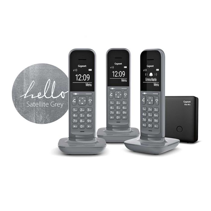 4250366857862-Gigaset CL390A Trio - téléphone sans fil avec répondeur + 2 combinés supplémentaires - gris--1