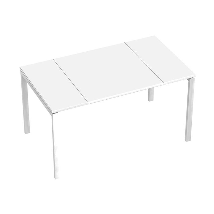 3660141251258-Bureau droit EASYDESK - L140 x P80 cm  - Blanc--0