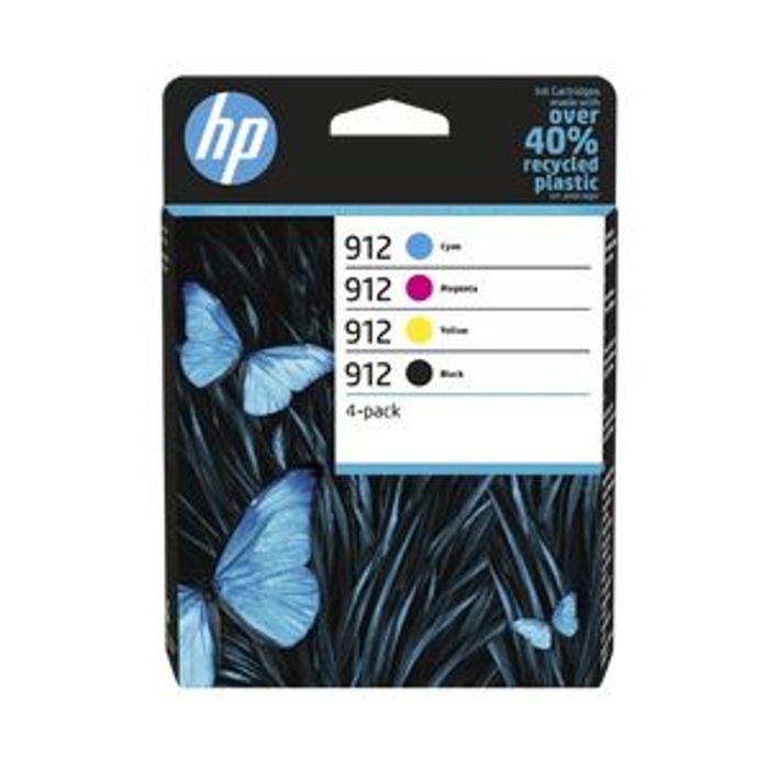 0404000091684-HP 912 Pack de 4 - noir et 3 couleurs - cartouche d'encre originale (6ZC74AE)--0