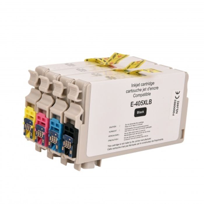 3584770908058-Cartouche compatible Epson 405XL Valise - pack de 4 - noir, jaune, cyan, magenta - Uprint--1