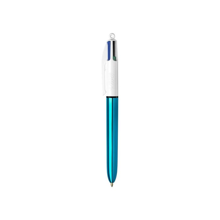 3086123310421-BIC 4 Couleurs Shine - Stylo à bille 4 couleurs - corps bleu--1