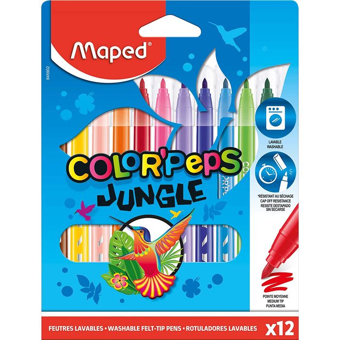 3154148454038-Maped Color'Peps Animals - 12 Feutres - couleurs assorties--0