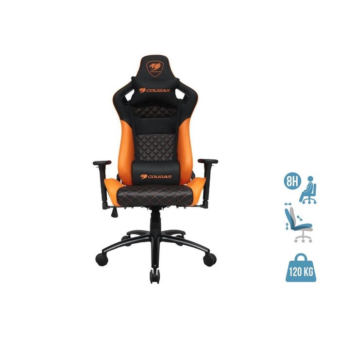 4710483771804-Fauteuil gamer EXPLORE S - accoudoirs réglables - appuie-tête intégré - noir, orange--0