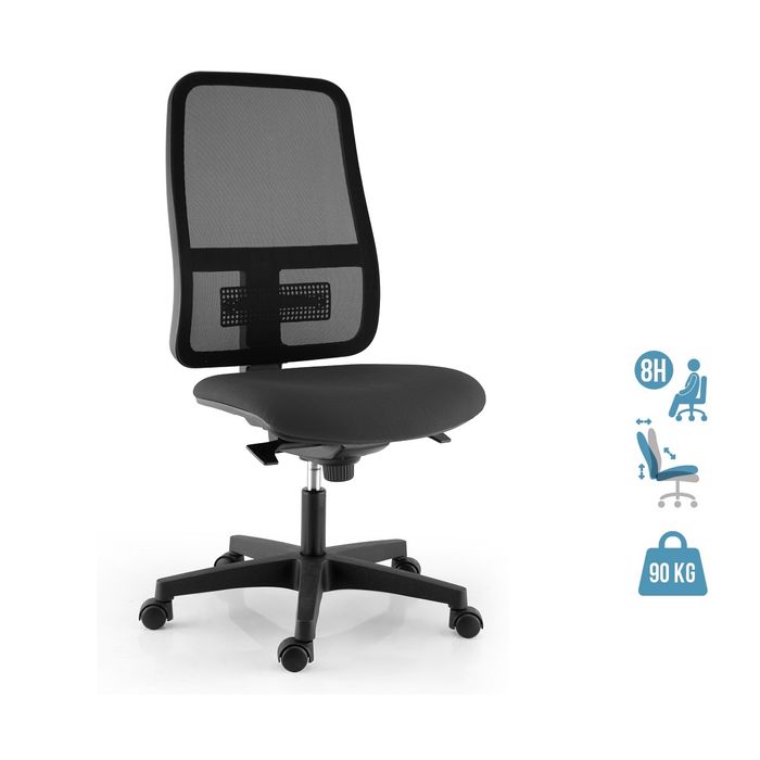 0404000144687-Fauteuil de bureau BUZ - accoudoirs non inclus - noir--0