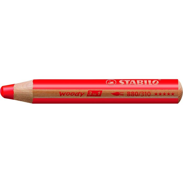 4006381115476-STABILO Woody 3 in 1 - Crayon de couleur pointe large - rouge--0