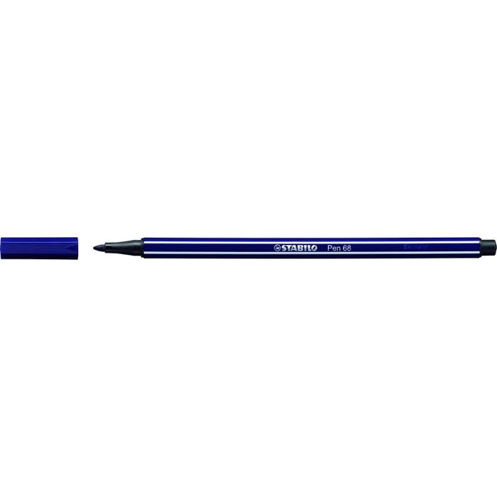 4006381333146-STABILO Pen 68 - Feutre pointe moyenne - bleu prussien--0