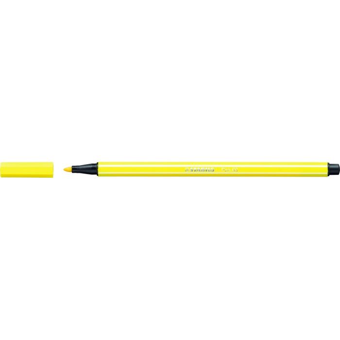 4006381333160-STABILO Pen 68 - Feutre pointe moyenne - jaune citron--0