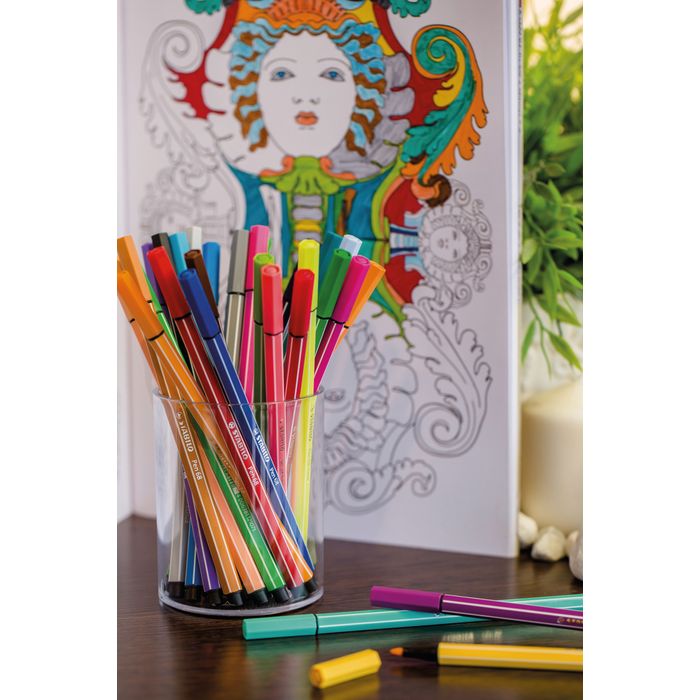 4006381483872-STABILO Pen 68 - 24 Feutres pointe moyenne - couleurs assorties--1