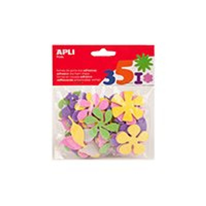 8410782130789-Apli - Sachet de gommettes en mousse - fleurs-Avant-0