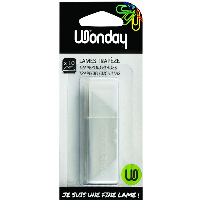 3701254700124-Wonday - Etui de 10 lames - pour cutter de sécurité--0