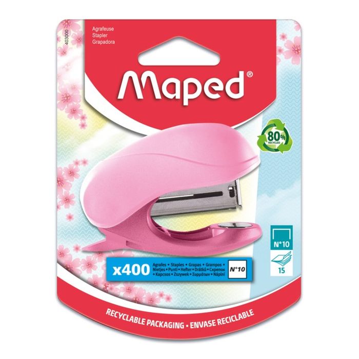 3154144030007-Maped - Mini agrafeuse Vivo Pastel - agrafes n°10 - disponible dans différentes couleurs--1