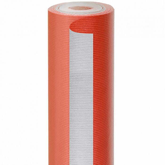 3281650532807-Créastyl Kraft Duo Métal - Papier cadeau kraft - 69 cm x 50 m - 60 g/m² - argent et rouge--0