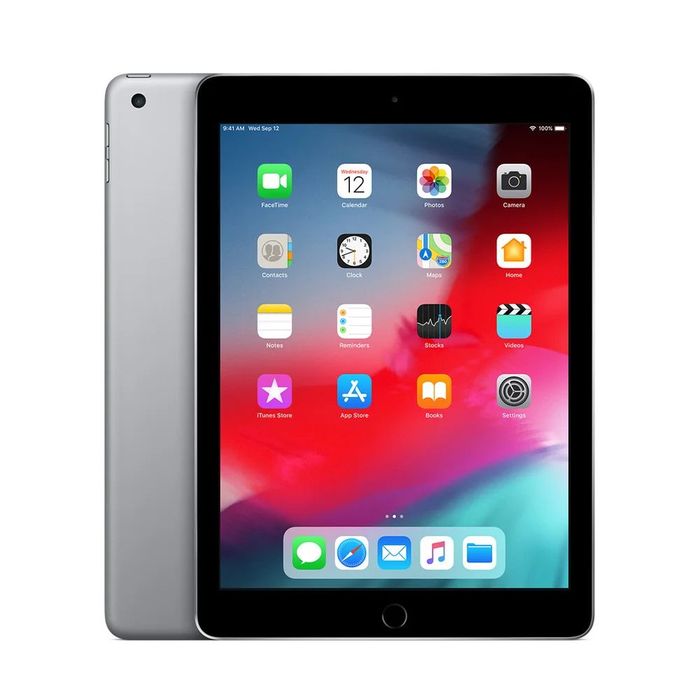 3700892029512-Apple iPad 6 - tablette 2018 reconditionnée grade B - 128 Go - 9,7" - Wifi - gris coque noir--0