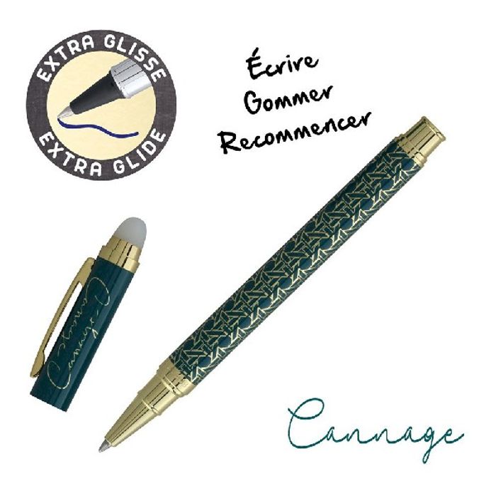 3173740245226-Ink Metal Cannage - Stylo à bille bleu effaçable - différents modèles disponibles--0