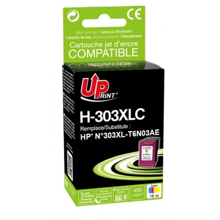 3584770904456-Cartouche compatible HP 303XL - cyan, magenta, jaune - Uprint--0