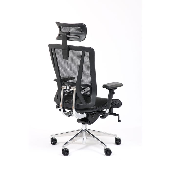 3701338802409-Fauteuil de bureau VASEAT - accoudoirs réglables - appui-tête intégré - noir--3