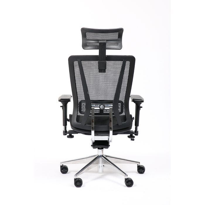 3701338802409-Fauteuil de bureau VASEAT - accoudoirs réglables - appui-tête intégré - noir--4