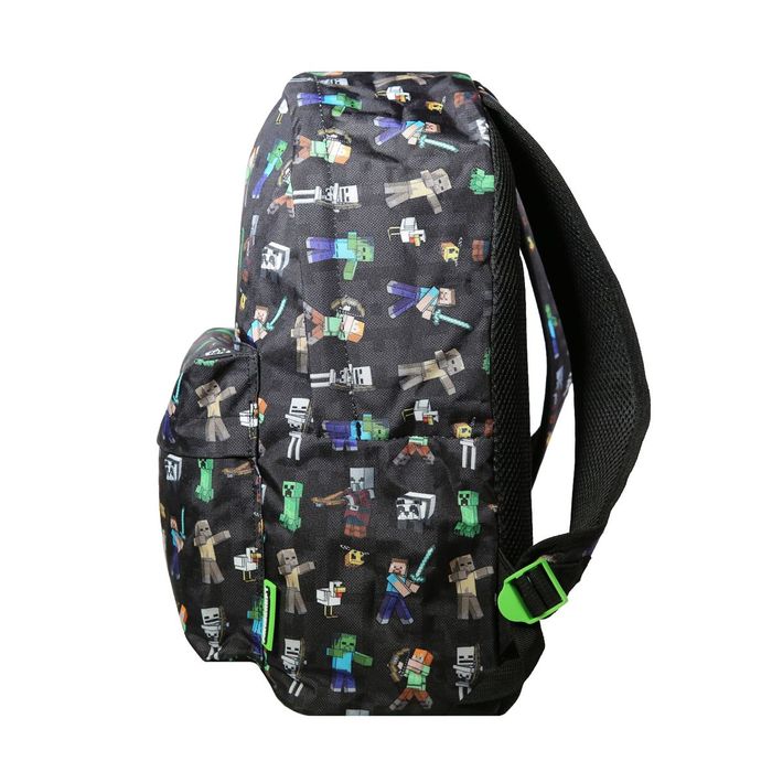 3666311004952-Sac à dos Minecraft - 1 compartiment - noir - Bagtrotter--1