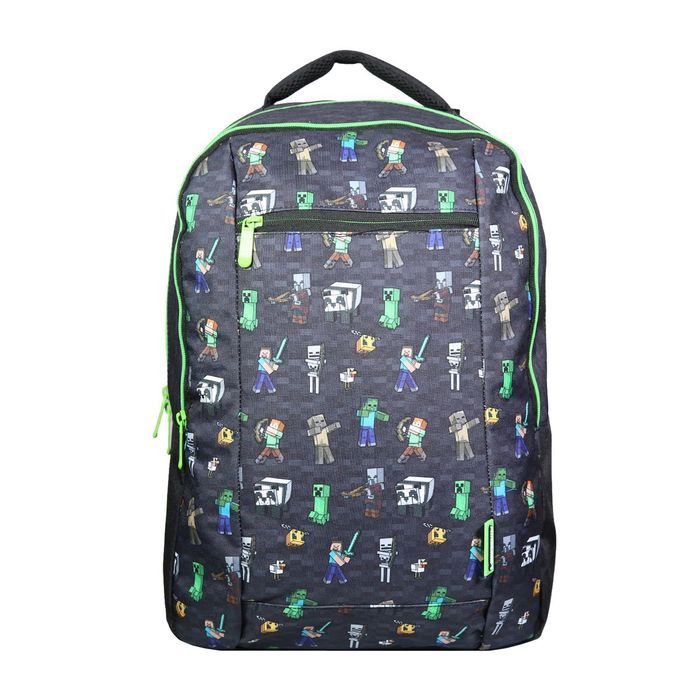 3666311004945-Sac à dos Minecraft - 2 compartiments - noir - Bagtrotter--0