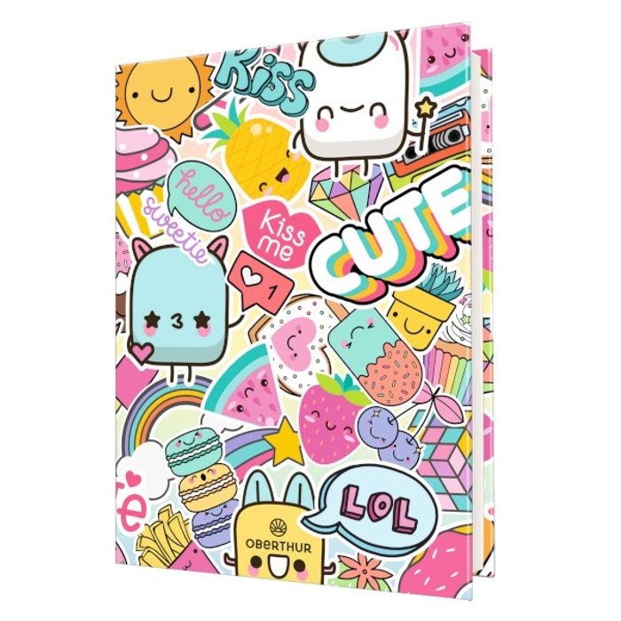 3664447124223-Agenda Kawaï Geek Patch - 1 jour par page - 12,5 x 17,5 cm - Oberthur--0