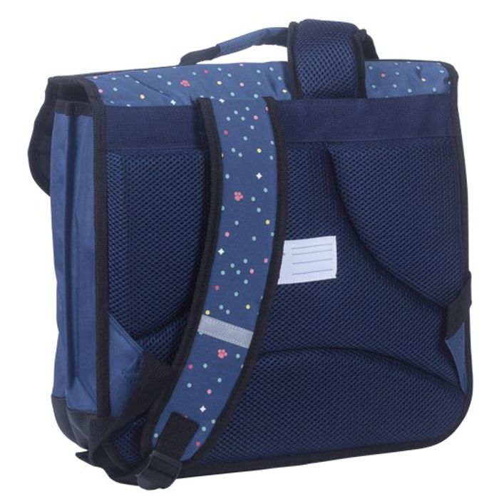 3661507623368-Cartable Chacha Miaou 36 cm - 2 compartiments - bleu - Kid'Abord--1