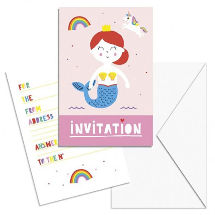 3329682020623-Clairefontaine Héros De Mon Enfance - 6 cartes d'invitation - 10,5 x 18 cm - rose--1