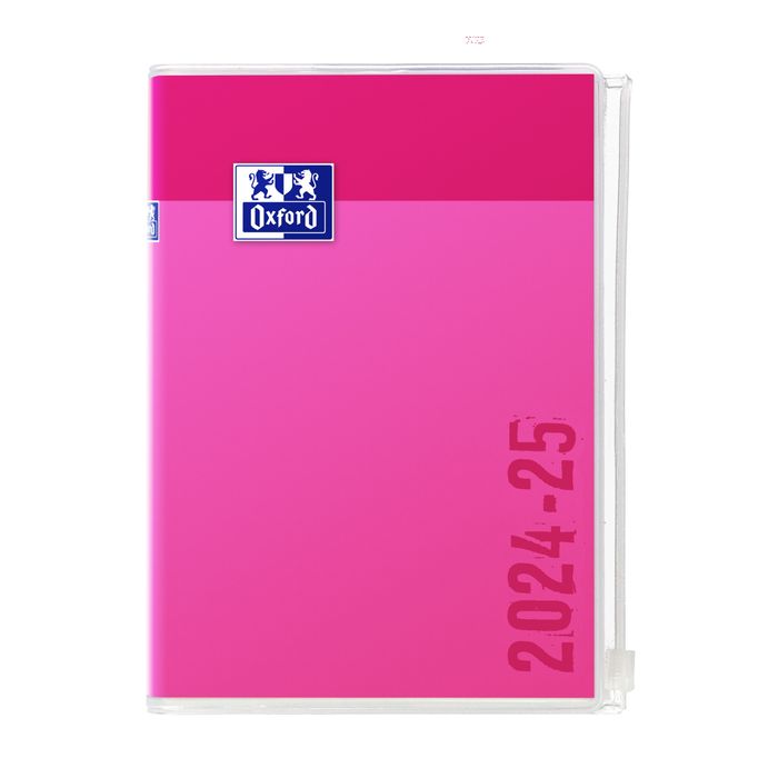 3147280095139-Agenda personnalisable Oxford Creation Zip - 1 jour par page - 12 x 18 cm - fond rose - Hamelin--0