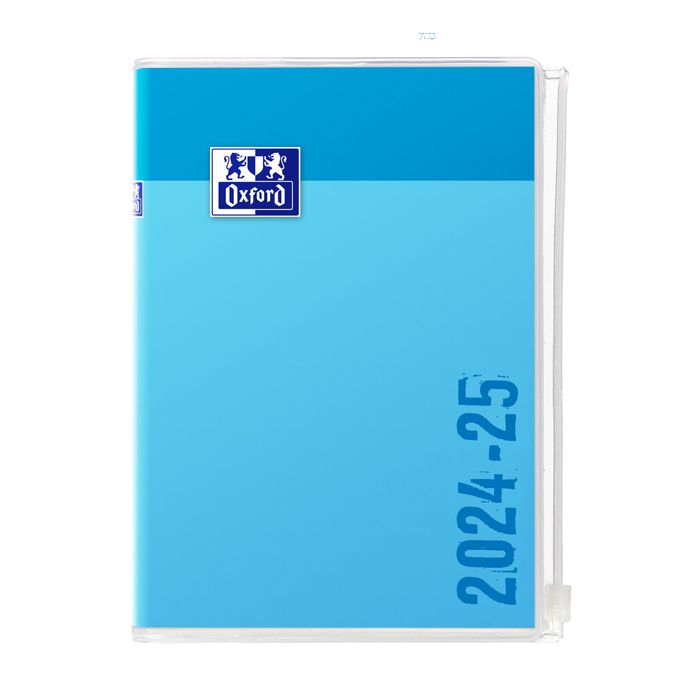 3147280095252-Agenda personnalisable Oxford Creation Zip - 1 jour par page - 12 x 18 cm - fond bleu - Hamelin--0