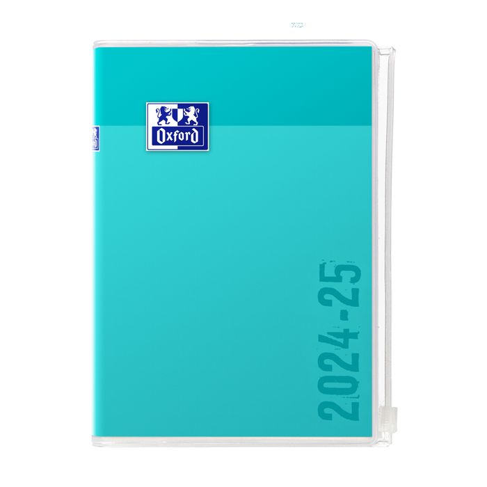 3147280095290-Agenda personnalisable Oxford Creation Zip - 1 jour par page - 12 x 18 cm - fond turquoise - Hamelin--0