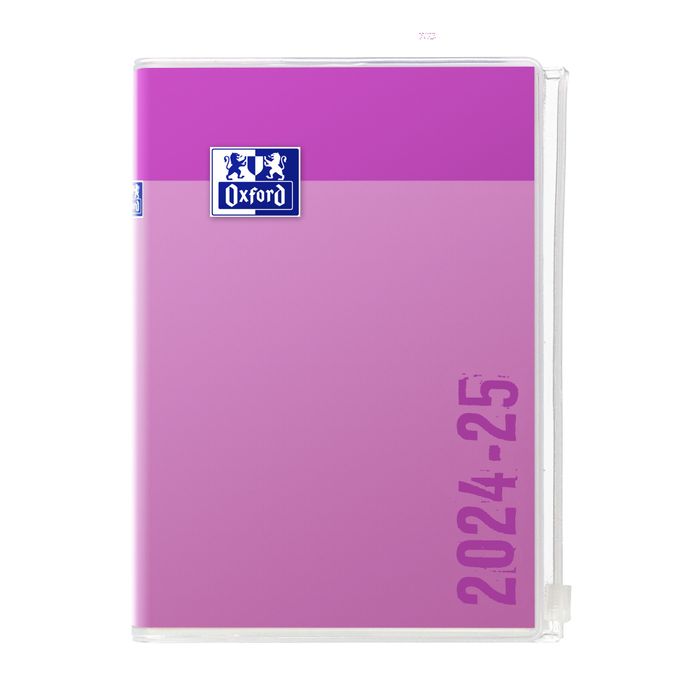 3147280095337-Agenda personnalisable Oxford Creation Zip - 1 jour par page - 12 x 18 cm - fond violet - Hamelin--0